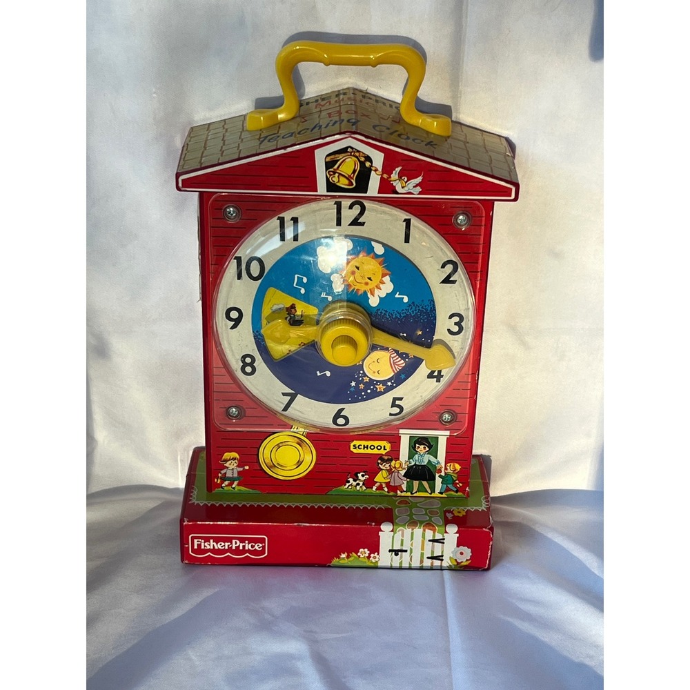 Vintage 2009 Fisher Price Music Box Teaching Clock Works